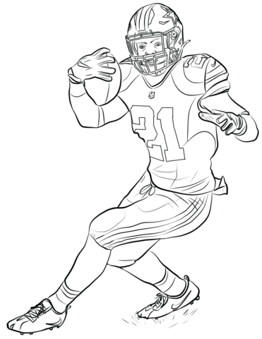 Ezekiel Elliott Coloring Page